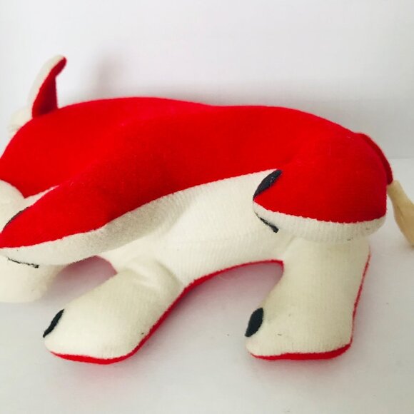 Vtg Dakin Dream Pets Bull Steer Red Velveteen Plush Stuffed Animal 1950s-1960s - Picture 7 of 9